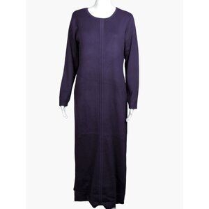 Vtg QVC Linea By Louis DellOlio Womens Small Long Purple Maxi Dress New